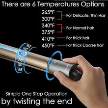 Load image into Gallery viewer, NITION Ceramic Tourmaline Hair Straighteners LCD Flat Iron MCH Fast Heating Up. Healthy Home Straightening Styling Tools with Travel Pouch Bag. 265-450°F Adjustable. 1" Smooth 3D Plate. Dual Voltage