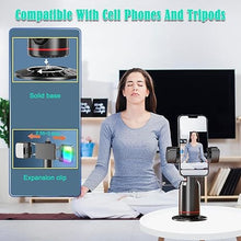 Load image into Gallery viewer, Auto Face Tracking Tripod 360° Rotating Auto Tracking Phone Stand, No App, Gesture Control Smart Shooting Camera Mount with Selfie Light and Remote for Live Vlog Streaming Video Tiktok-Rechargeable