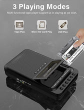Load image into Gallery viewer, Gracioso Cassette Player Converter, Portable Cassette to MP3 Music via U Disk/SD Card or PC, Record to Cassettes/USB/SD Card via Mic,Cassette Tape Player with Headphone Jack,Retractable Handle