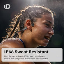 Load image into Gallery viewer, Bone Conduction Headphones, Open Ear Headphones Wireless Earphones, 32GB MP3, 8 Hours Playtime, Bluetooth 5.3, IP68 Waterproof Headphones for Running and Fitness Workout - Red