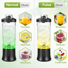 Load image into Gallery viewer, 20 Oz Portable Blender for Shakes and Smoothies,4000mAh Electric Juicer, 270W Motor Smoothie Blender with BPA-Free & IP67 Waterproof, USB Fresh Juice Blender with 2 Mixing Modes for Travel, Gym, Black