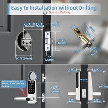 Load image into Gallery viewer, Keyless Entry Door Lock with Keypad - Fingerprint Door Lock - Door Handle Lock with Code - Smart Lock for Front Door - Electronic Digital Keypad Door Lock - Auto Lock & App Control