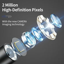 Load image into Gallery viewer, Articulating Borescope Camera with Lights,1080P Two-Way Endoscope Camera with 0.3inch Lens,Industrial Automotive Inspection Camera Compatible with Android/iOS Phone (39inch/1m)