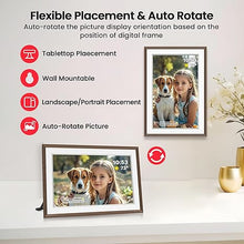 Load image into Gallery viewer, Frameo 10.1" WiFi Digital Picture Frame, Smart Cloud Electronic Photo Frame with 32GB Memory 1280x800 HD IPS Touch Screen Slideshow Auto-Rotate Wall Mounted, Share Photos/Videos from Phone Remotely