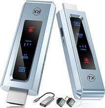 Load image into Gallery viewer, Wireless Hdmi Transmitter and Receiver, Wireless HD Extender Plug & Play Portable 2.4G/5G with LED Screen Wireless Hdmi Kit for Streaming Video and Audio to Monitor from Laptop/Pc/Tv Box/Projector