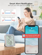 Load image into Gallery viewer, Govee Indoor Hygrometer Thermometer 3 Pack, Bluetooth Humidity Temperature Gauge with Large LCD Display, Notification Alert with Max Min Records, 2 Years Data Storage Export, Grey