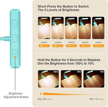 Load image into Gallery viewer, Gritin 19 LED Rechargeable Book Light for Reading in Bed with Memory Function- Eye Caring 3 Color Temperatures,Stepless Dimming Brightness,80 Hrs Runtime Clip On Book Light for Book Lovers-Blue