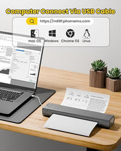 Load image into Gallery viewer, Phomemo M08F Portable Printer Wireless Travel, Portable Thermal Printer Support 8.5" X 11" US Letter, Inkless Bluetooth Printer Compatible with iOS, Android, PC for Travel, Office, Home