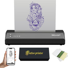 Load image into Gallery viewer, Tattoo Stencil Printer Bluetooth Thermal Stencil Printer for Tattooing Wireless Tattoo Machine Kit with 10 Transfer Paper Tattoo Printer Compatible with Smartphone & PC for Tattoo Artists & Beginners