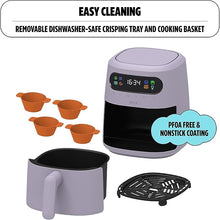 Load image into Gallery viewer, CRUX x Marshmello 3.0 QT Digital Air Fryer with TurboCrisp Technology, Touch Screen Temperature Control, Timer and Auto Shut-off, Fully Programmable, Silicone Cupcake Molds Included, Lavender