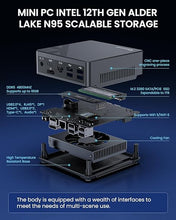 Load image into Gallery viewer, ADREAMER Librabox10 Mini PC Windows 11, Intel N95(Up to 3.4GHz) Micro PC, 16GB DDR5 RAM 256GB M.2 SSD Mini Desktop Computer, 4K Dual Display/USB/WiFi/BT/RJ45 Ethernet for Home/Office.