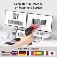 Load image into Gallery viewer, Tera Pro 2024 Newest Battery Level Indicator Wireless 1D 2D QR Barcode Scanner, 3 in 1 Works with Bluetooth & 2.4G Wireless & USB Wired, Barcode Reader with Vibration Alert HW0002