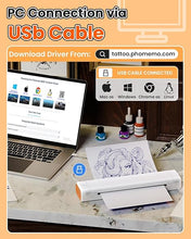 Load image into Gallery viewer, Phomemo M08F Wireless Tattoo Transfer Stencil Printer, Tattoo Transfer Thermal Copier Machine with 10pcs Tattoo Transfer Paper, Tattoo Printer Kit for Tattoo Artists, Compatible with Smartphone & Pc