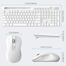 Load image into Gallery viewer, Wireless Keyboard and Mouse Combo, MARVO 2.4G Ergonomic Wireless Computer Keyboard with Phone Tablet Holder, Silent Mouse with 6 Button, Compatible with MacBook, Windows (White)