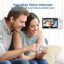 Load image into Gallery viewer, TakTark Baby Monitors with Camera and Audio, 4.3 inches, No Wi-Fi, 2 Way Audio, Night Vision, Digital Zoom, VOX Power Saving, Room Temperature, Ideal for New Parents