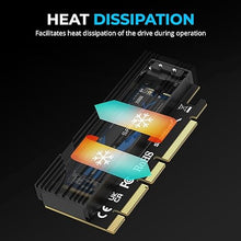 Load image into Gallery viewer, SABRENT M.2 NVMe SSD to PCIe x16 Tool-Free Add-in Card (AIC) with Aluminum Heatsink, M.2 PCIe Adapter for Gen5 SSDs PCIe 5.0, Backwards Compatible with Previous PCIe Generations (EC-TFPE)