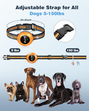 Load image into Gallery viewer, 2-in-1 Dog Shock Collar & Dog Bark Collar - Smart Anti Barking Dog Training Collar with 5 Adjustable Sensitivity & 3300FT Remote for All Breeds IP67 Waterproof Rechargeable E-Collar (Orange)
