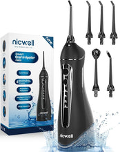 Load image into Gallery viewer, Nicwell Water Dental Flosser Teeth Pick - 4 Modes Dental Oral Irrigator, Portable & Rechargeable IPX7 Waterproof Personal Orthodontic Supplie Water Teeth Cleaner Picks for Home Travel
