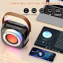 Load image into Gallery viewer, Karaoke Machine with 1 Wireless Mircophone for Adults Kids, Portable Bluetooth Karaoke Speaker with 3.5" Full-Range Speaker and Colorful LED Lights, Support USB/TF Card/AUX (Cool Beige)