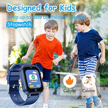 Load image into Gallery viewer, 1.5 Inches Kids Smart Watch for Boys Girls, 26 Puzzle Games, Smartwatch with Camera, Pedometer, Video Voice Music Player Learning Card,Christmas Birthday Gift for 3-12 Years Children (Blue)