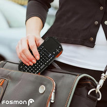 Load image into Gallery viewer, Fosmon Mini Bluetooth Keyboard (QWERTY Keypad), Wireless Portable with Touchpad, Compatible with Apple TV, Amazon Fire Stick, PS4, PS4 Pro, PS5, HTPC/IPTV, VR Glasses, Smartphones