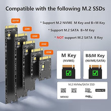 Load image into Gallery viewer, MiliPow 4-Bay M.2 NVME SATA SSD Enclosure Tool-Free, USB 3.2 Gen 2 10Gbps External Hard Drive Docking Station for M.2 NVMe PCIe (M Key, B+M Key) and SATA NGFF (B+M Key), Up to 32TB