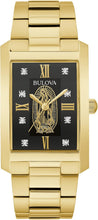 Load image into Gallery viewer, Bulova Our Lady of Guadalupe Gold Stainless Steel 3-Hand Quartz Watch with Diamonds