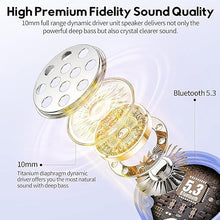 Load image into Gallery viewer, MOZOTER Bluetooth 5.3 Wireless Earbuds,Deep Bass Loud Sound Clear Call Noise Cancelling with Microphones in-Ear Headphones with Wireless Charging Case Compatible for iPhone Android,Work-Purple