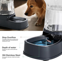 Load image into Gallery viewer, Gardner Pet Automatic Dog Water Dispenser Gravity Stainless Steel Water Waterer Feeder, 100% BPA-Free Large Capacity Water Feeding Bowls for Medium & Large-Sized Dogs Cats Other Pets -(1 Gallon)
