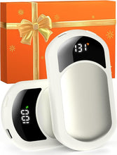 Load image into Gallery viewer, Hand Warmers Rechargeable - 2 Pack Portable Hot Hands Hand Warmers Fast Heating, LED Digital Display Electric Hand Warmers, Hand Warmer Gifts for Men Women, Golf, Camping, Hunting Accessorie Ivory