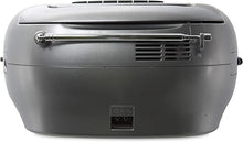 Load image into Gallery viewer, GPX BCA209S Portable Am/FM Boombox with CD and Cassette Player, Silver/Gray
