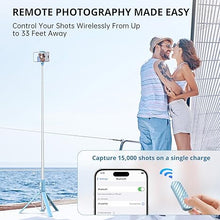 Load image into Gallery viewer, ATUMTEK 55" Selfie Stick Tripod, All-in-one Extendable Aluminum Phone Tripod with Rechargeable Bluetooth Remote for iPhone, Samsung, Google, LG, Sony and More, Fit 4.7-7 inch Smartphones, Light Blue