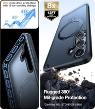Load image into Gallery viewer, TORRAS 360°Spin Magnetic Stand for Samsung Galaxy S25 Plus Case (2025), Fit for Magsafe Military Grade Shockproof Slim Protective S25+ Plus Case with Kickstand & Ring Holder, Ostand Spin, Black