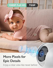 Load image into Gallery viewer, Momcozy Video Baby Monitor, 5.5” 1080P Full HD Baby Monitor with Camera No WiFi, Infrared Night Vision, 5800mAh 120-hrs Battery, ECO, VOX, 2-Way Audio, 1640ft Range, Record and Rewind Locally, BM03