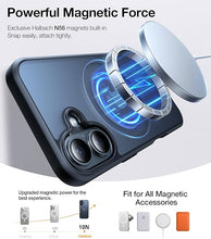Load image into Gallery viewer, TORRAS 360° Rotatable Magnetic Stand for iPhone 16 Case, Compatible with MagSafe, MIL-Grade Shockproof Protection, Anti-Scratch Slim & Frosted Black, Flexible O-Ring Stand, 6.1"