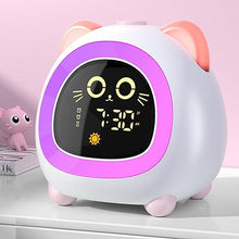 Load image into Gallery viewer, Kids Alarm Clocks for Girls, Clock for Kids with Sleep Training Auto Off Timer 10 Modes Night Light Dual Alarm Warm Color Screen, Cute Pink Clock Gifts for Kids
