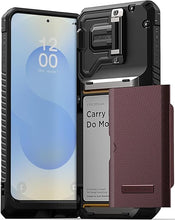 Load image into Gallery viewer, VRS DESIGN Damda Glide DuoGuard for Galaxy S25 Plus Case (2025), Premium Sturdy Fully Covered Camera Lens Protection Cover Card Holder Wallet Case (Metallic Red)