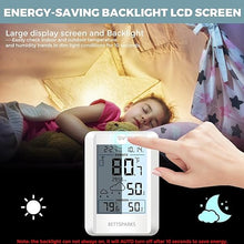Load image into Gallery viewer, Indoor Outdoor Thermometer Wireless Remote Temperature & Humidity Monitor, Inside Outside Temperature Gauge Battery Powered Home Weather Station with Clock and 330ft Range Remote Sensor for Patio