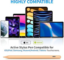 Load image into Gallery viewer, DRYMOKINI Stylus Pen for Touchscreen, Active Stylus Compatible for Android and iOS Tablet/Phones, Rechargeable Universal Stylist Pencil Compatible for A-pple/i-Pad/Phone Tablet, Peach Orange