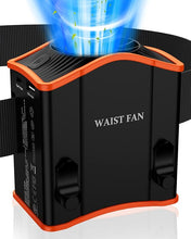 Load image into Gallery viewer, Upgraded Portable Waist Fan with Adjustable Belt,10 Times Strong Wind Waist Clip Fan with 12000mAh Battery Over 40H Working Time, Belt Fan for Outdoor Works,Camping,Travel,Fishing