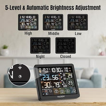 Load image into Gallery viewer, Raddy N80 Smart Wi-Fi Weather Station with APP Control, Indoor Outdoor Thermometer Wireless with 8 Inch Large Display, Sunset/Sunrise Time, PM2.5/AQI, UV Index, 4 Alarm Clock
