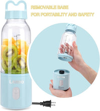 Load image into Gallery viewer, Smoothie Blender,Personal Blender with Funnel, Portable Blender for Shakes and Smoothies, 6 Stainless Steel Blades for Powerful Blending Performance,175W Blue (Blue)