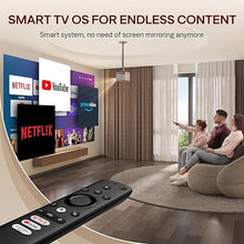 Load image into Gallery viewer, BOOM 3 3-in-1 Smart 4K Projector with WiFi and Bluetooth, 3D DoIby Audio & 36W Speakers, Auto Focus & Keystone, Netflix Official 4K Supported 500 ANSI Home Outdoor proyector Gold