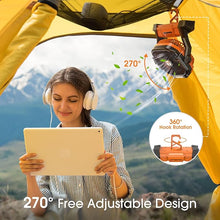 Load image into Gallery viewer, Portable Fan Rechargeable, Cordless Battery Powered Fan with LED Lantern, Small Table Fan, USB Battery Operated Fans for Travel Bedroom Home Camping Tent Office Beach Desk Picnic Barbecue Fishing