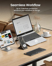 Load image into Gallery viewer, ProtoArc Foldable Compact Keyboard, XK04 Portable Bluetooth Keyboard with PU Leather Cover, Pocket-Sized Wireless Travel Keyboard for for iPad, iPhone, Smartphone, Tablet and Laptop - Black