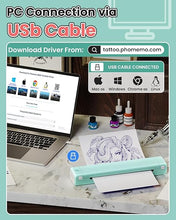 Load image into Gallery viewer, Phomemo M08F Wireless Tattoo Transfer Stencil Printer, Tattoo Transfer Thermal Copier Machine with 10pcs Free Transfer Paper, Tattoo Printer Kit for Tattoo Artists, Compatible with Smartphone & PC