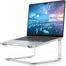 Load image into Gallery viewer, SOUNDANCE Laptop Stand for Desk, Metal Computer Riser, Heavy Stable PC Holder, Ergonomic Laptops Elevator for 12 to 17.3 Inches Notebook Computer, Silver