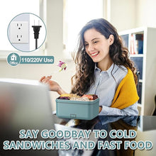 Load image into Gallery viewer, Electric Lunch Box Food Heater, 1.8L Heated Lunch Box for Adults for Car Truck, 12V/24V/110V/220V Portable Food Warmer Lunch Box, 100W Heating Lunchbox for Work with Lunch Bag