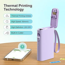 Load image into Gallery viewer, Nelko Label Maker Machine with Tape, P21 Bluetooth Label Printer, Wireless Mini Label Makers with Multiple Templates for Organizing Office Home, Purple