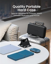 Load image into Gallery viewer, ProtoArc Foldable Keyboard and Mouse, XKM01 Folding Wireless Keyboard Mouse Combo for Business and Travel, 2.4G+Dual Bluetooth Full-Size Portable Keyboard for Laptop iPads Tablets - Blue